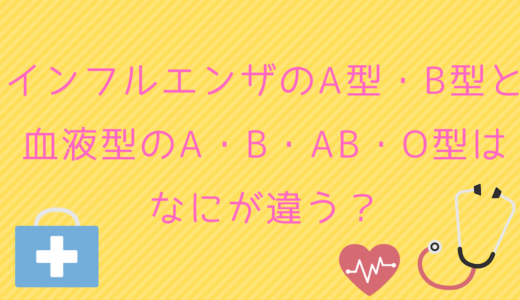 インフルエンザのA型・B型と血液型のA・B・AB・O型はなにが違う？